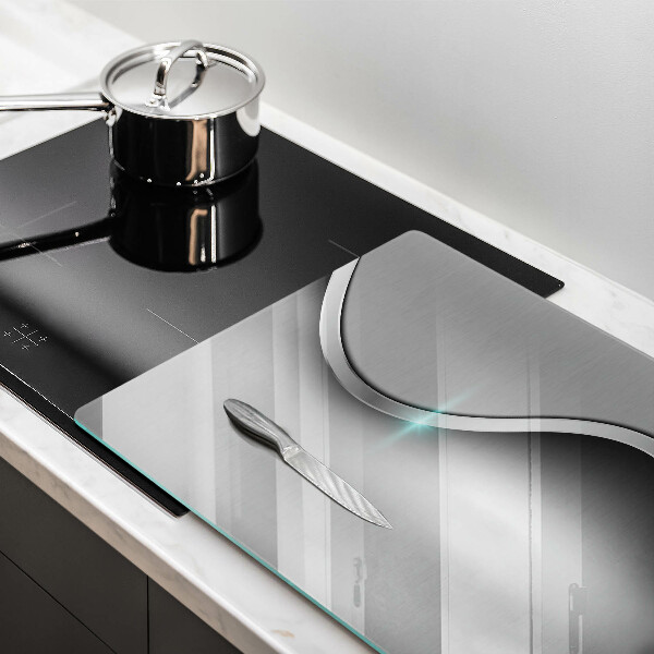 Protetor para fogão de vidro Abstração de metal