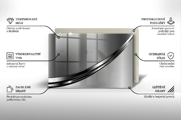 Protetor de fogão de vidro Abstração de metal