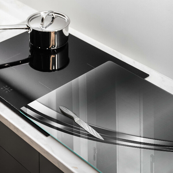 Protetor de fogão de vidro Abstração de metal