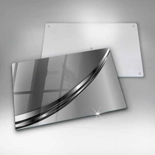 Protetor de fogão de vidro Abstração de metal