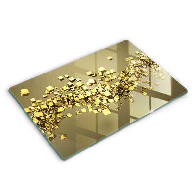 Protetor em vidro para fogão Geometria 3D abstrata