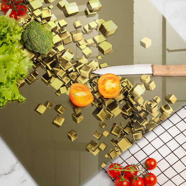 Protetor em vidro para fogão Geometria 3D abstrata