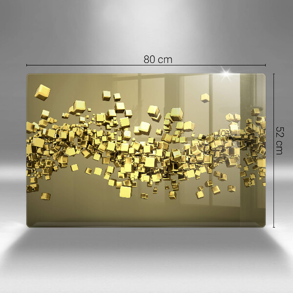 Protetor em vidro para fogão Geometria 3D abstrata