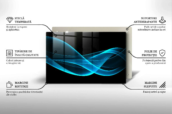 Cobertura placa vitrocerámica Abstração azul
