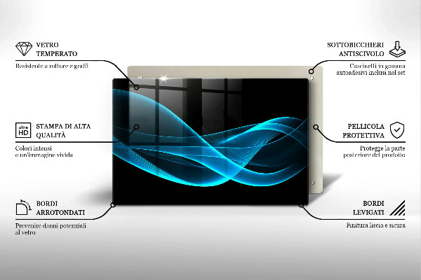 Cobertura placa vitrocerámica Abstração azul