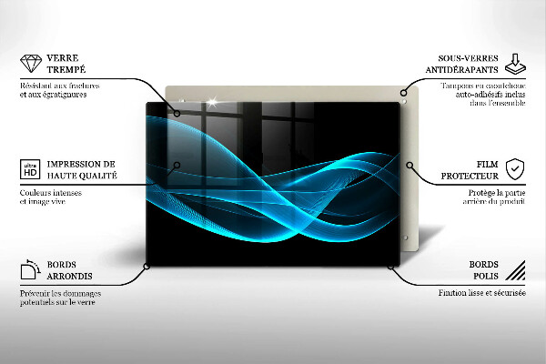Cobertura placa vitrocerámica Abstração azul