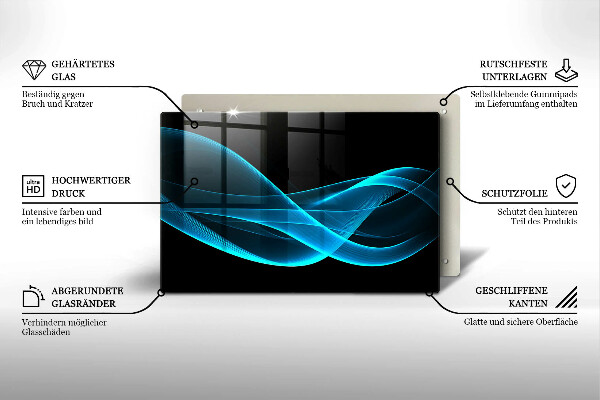 Cobertura placa vitrocerámica Abstração azul
