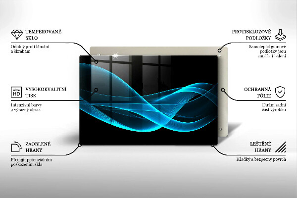 Cobertura placa vitrocerámica Abstração azul