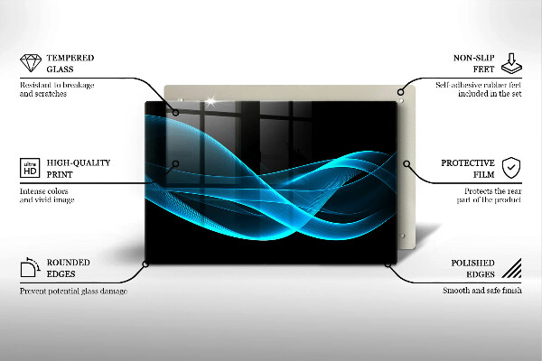 Cobertura placa vitrocerámica Abstração azul