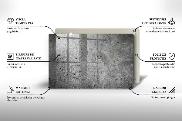 Cobertura placa vitrocerámica Textura de pedra de concreto