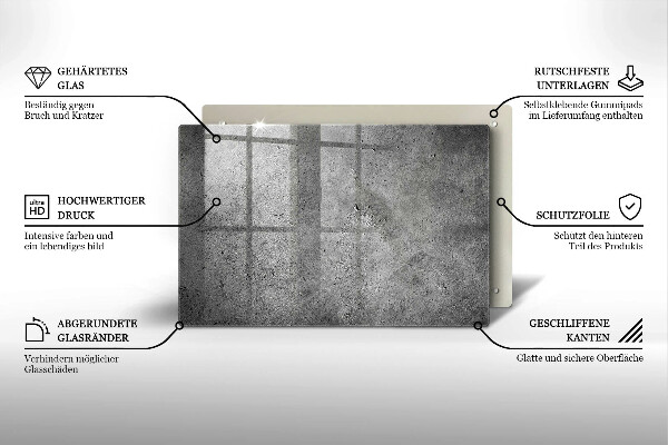 Cobertura placa vitrocerámica Textura de pedra de concreto
