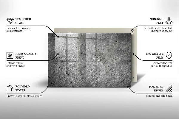 Cobertura placa vitrocerámica Textura de pedra de concreto