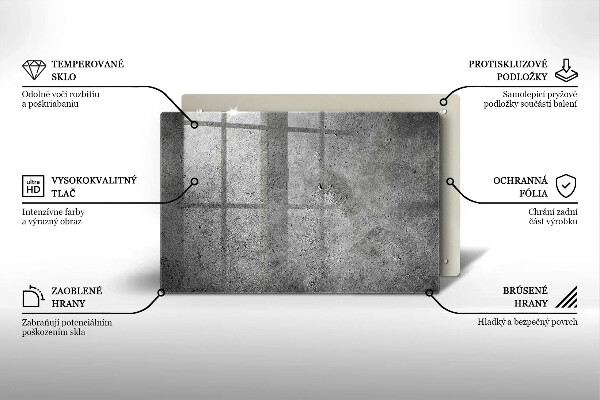 Cobertura placa vitrocerámica Textura de pedra de concreto