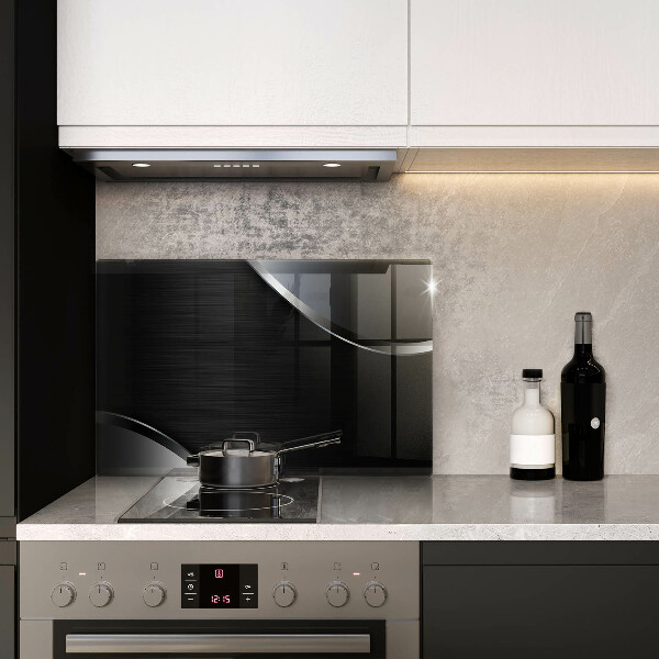 Protetor em vidro para fogão Abstração de metal