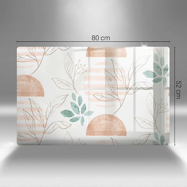 Cobertura placa vitrocerámica Padrão de folha Boho