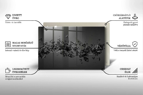 Cobertura placa vitrocerámica Formas 3D abstratas