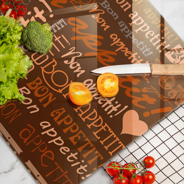 Protetor em vidro para fogão legendas de bom apetite