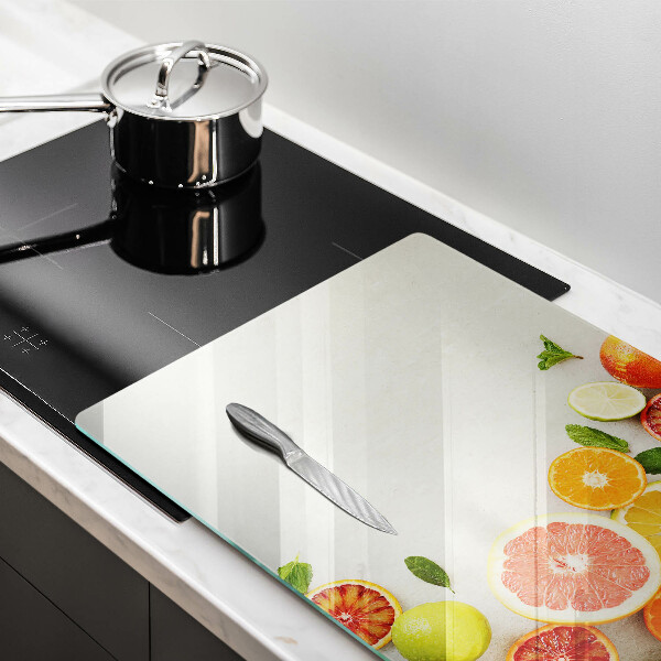 Protetor de fogão de vidro Frutas cítricas