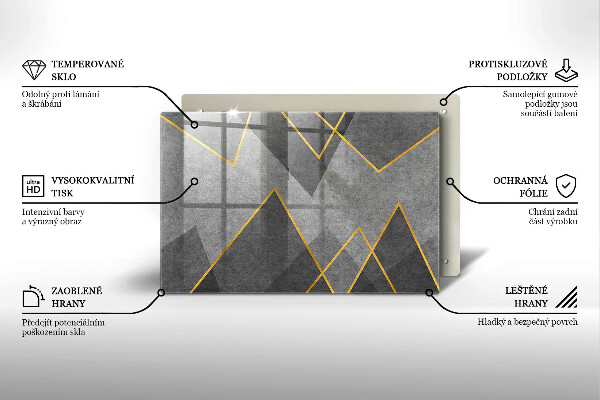 Protetor para fogão de vidro Formas nítidas