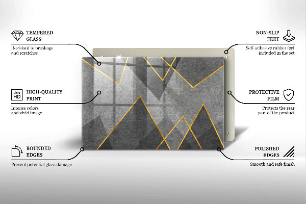 Protetor para fogão de vidro Formas nítidas