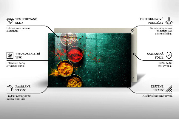 Protetor em vidro para fogão Especiarias orientais
