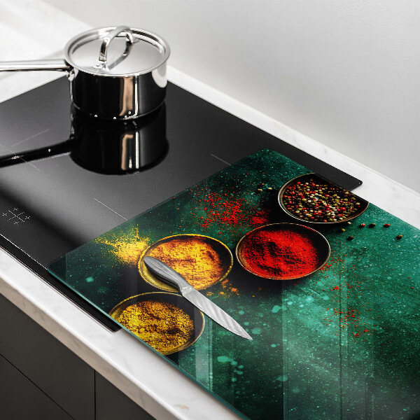 Protetor em vidro para fogão Especiarias orientais