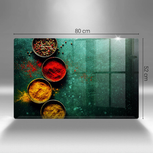 Protetor em vidro para fogão Especiarias orientais