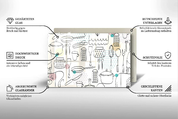 Protetor para fogão de vidro Acessórios de cozinha