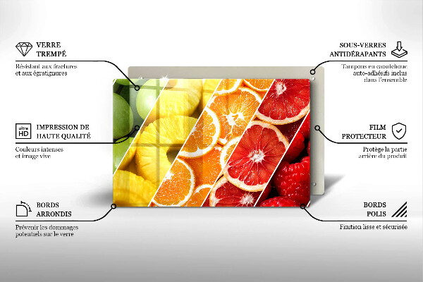 Cobertura placa vitrocerámica Frutas coloridas