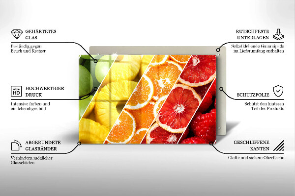 Cobertura placa vitrocerámica Frutas coloridas