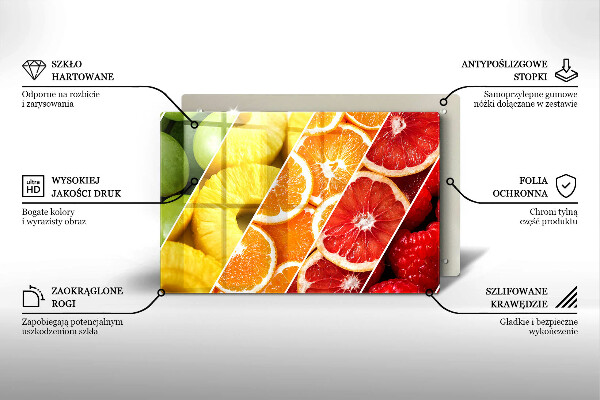 Cobertura placa vitrocerámica Frutas coloridas