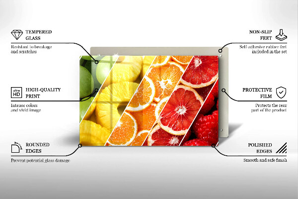 Cobertura placa vitrocerámica Frutas coloridas