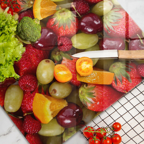 Protetor para fogão de vidro Frutas de verão