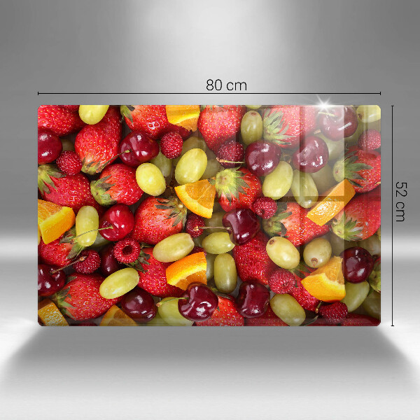 Protetor para fogão de vidro Frutas de verão