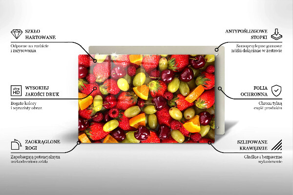 Protetor para fogão de vidro Frutas de verão