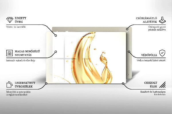Protetor em vidro para fogão Azeite