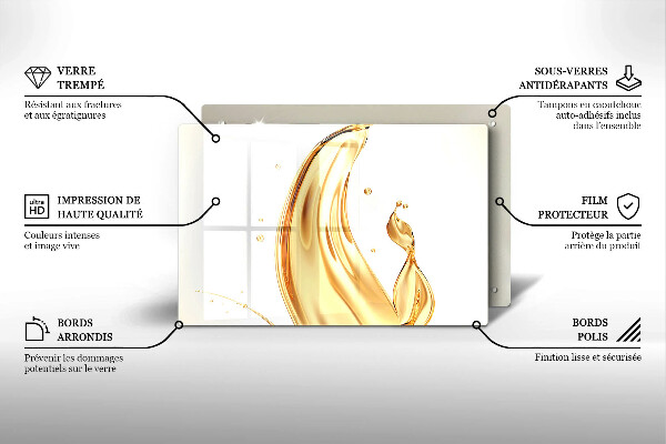 Protetor em vidro para fogão Azeite