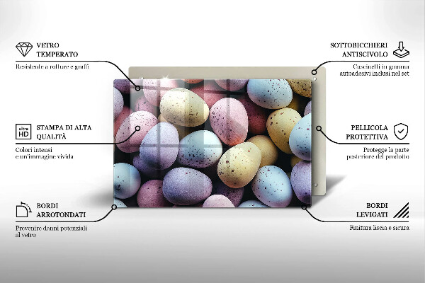 Protetor para fogão de vidro ovos de páscoa