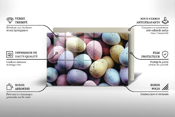 Protetor para fogão de vidro ovos de páscoa