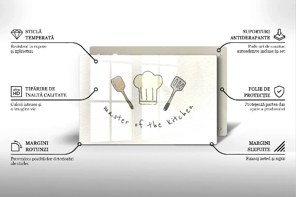 Protetor de fogão de vidro Mestre da Cozinha