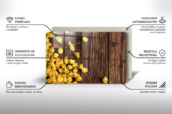 Protetor para fogão de vidro Massa na mesa
