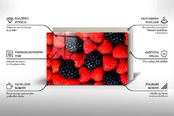 Cobertura placa vitrocerámica Framboesas e amoras