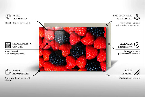 Cobertura placa vitrocerámica Framboesas e amoras