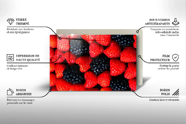 Cobertura placa vitrocerámica Framboesas e amoras