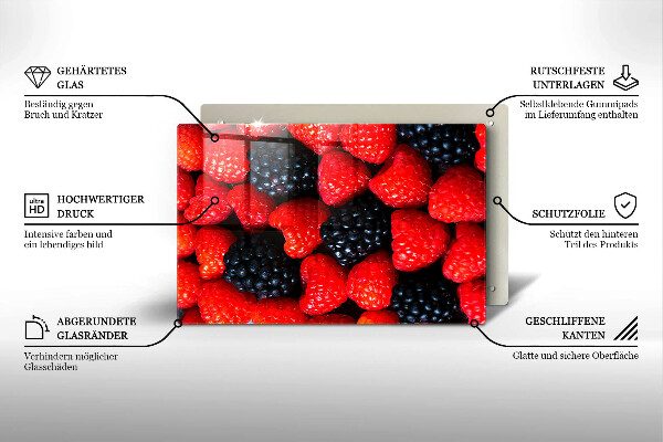 Cobertura placa vitrocerámica Framboesas e amoras