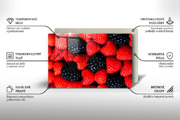 Cobertura placa vitrocerámica Framboesas e amoras