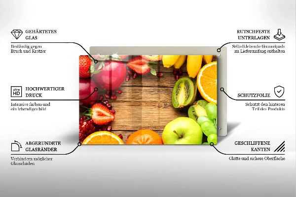 Protetor para fogão de vidro Fruta fresca