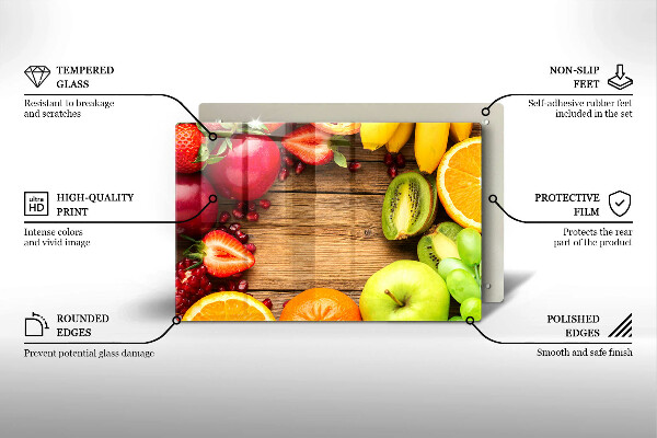 Protetor para fogão de vidro Fruta fresca