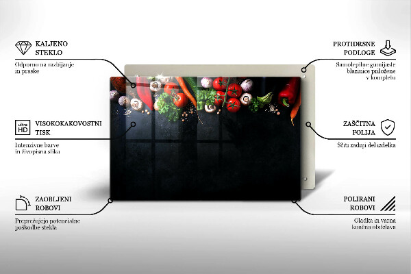 Cobertura placa vitrocerámica Vegetais coloridos