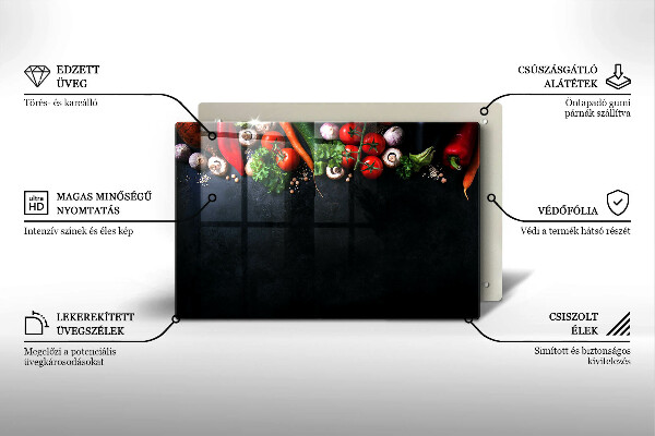 Cobertura placa vitrocerámica Vegetais coloridos
